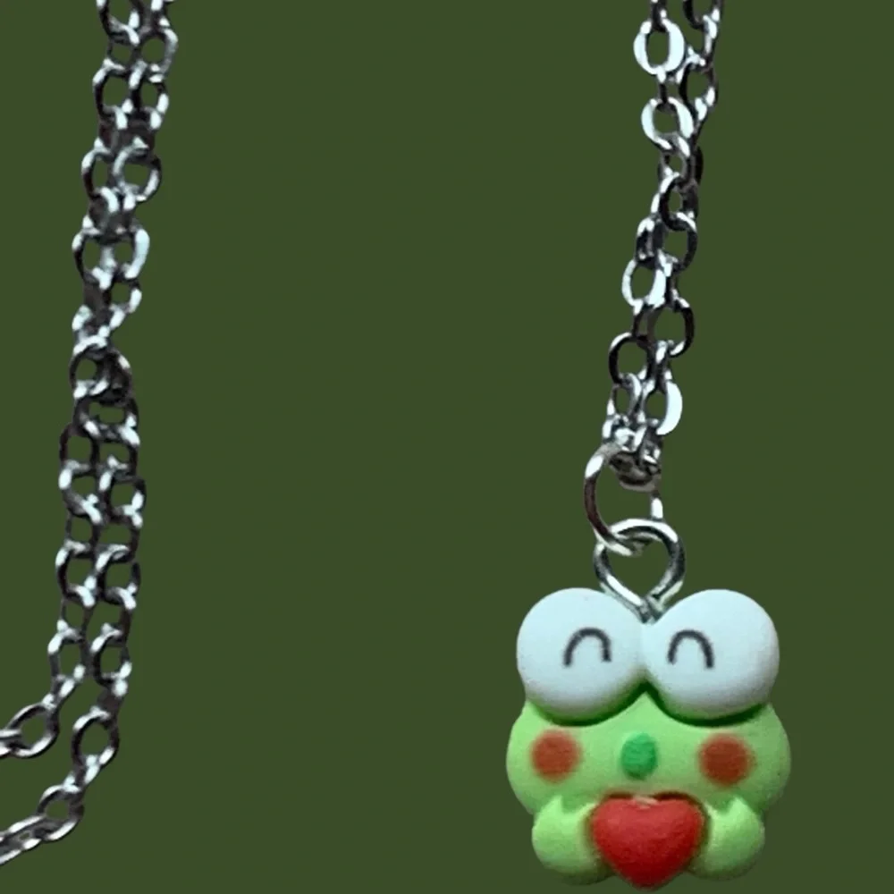 Kerropi Silver Necklace with Red Heart hello Kitty family Sanrio